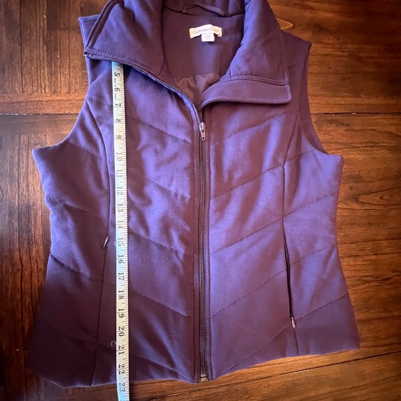 Coldwater Creek Ridgeline Ponte Plum Vest Jacket, Size Medium 10/12 - Picture 12 of 13